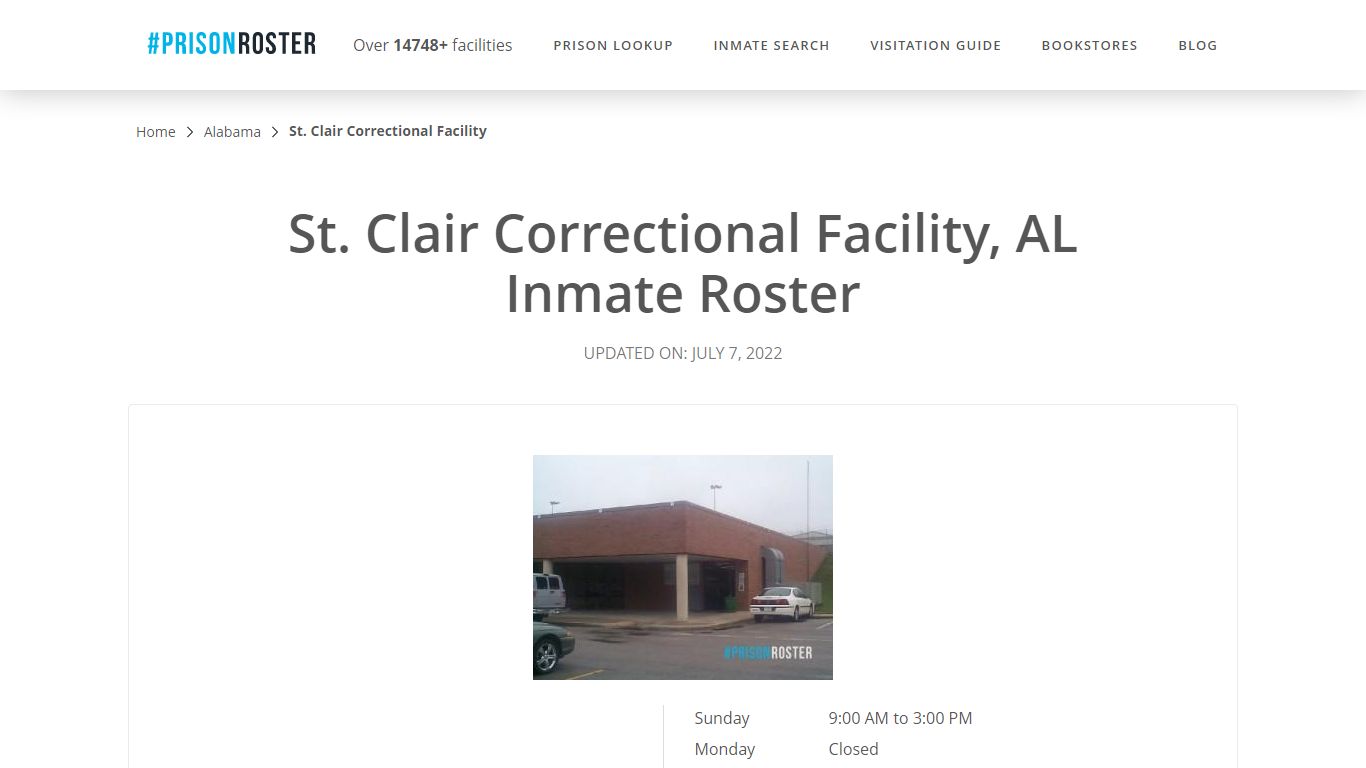 St. Clair Correctional Facility, AL Inmate Roster